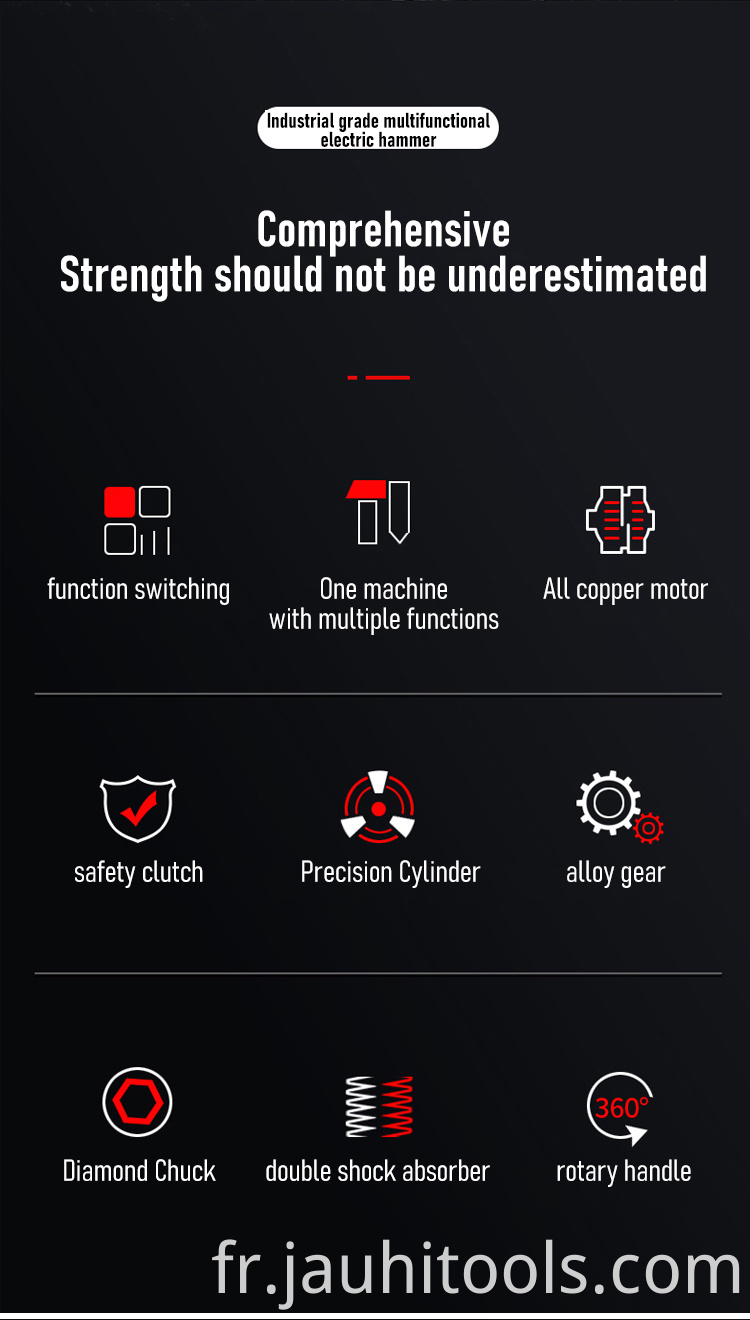 Hammer and pick impact drill for household use